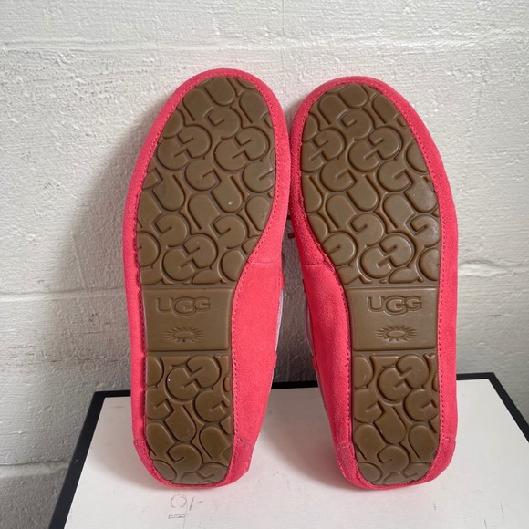 UGG Dakota 1107949 Shearling Moccasin Slipper Nantucket Coral Suede Women's 11 - Picture 10 of 11